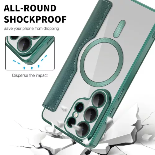  Samsung Galaxy S26 Ultra Zöld Techsuit SmartMag Fliptok-5949419345904 9 kép