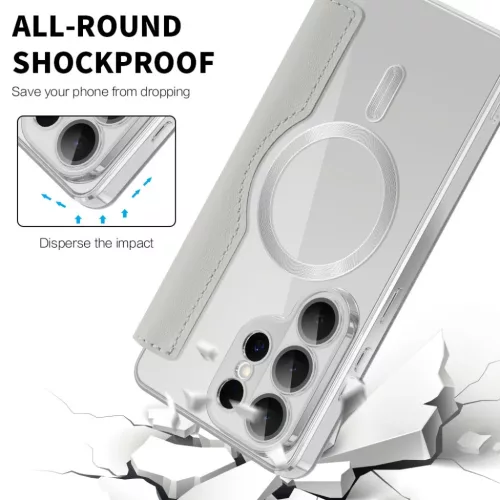  Samsung Galaxy S26 Ultra Szürke Techsuit SmartMag fliptok-5949419345874 5 kép