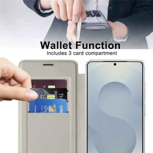  Samsung Galaxy S26 Ultra Szürke Techsuit SmartMag fliptok-5949419345874 7 kép