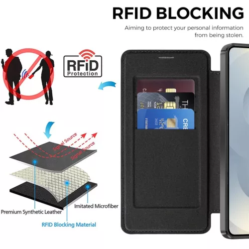 Samsung Galaxy S26 Plus Fekete Techsuit SmartMag fliptok-5949419345850 4 kép