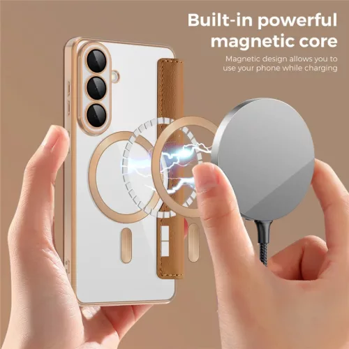  Samsung Galaxy S26 Plus Barna Techsuit - SmartMag fliptok-5949419345836 3 kép