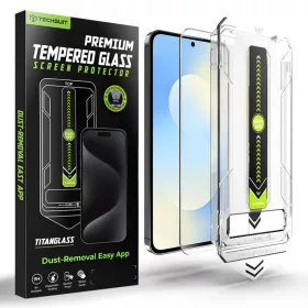   Samsung Galaxy S25 FE Clear Techsuit - [Fingerprint Unlock Compatible] TitanGlass CrystalHD üvegfólia