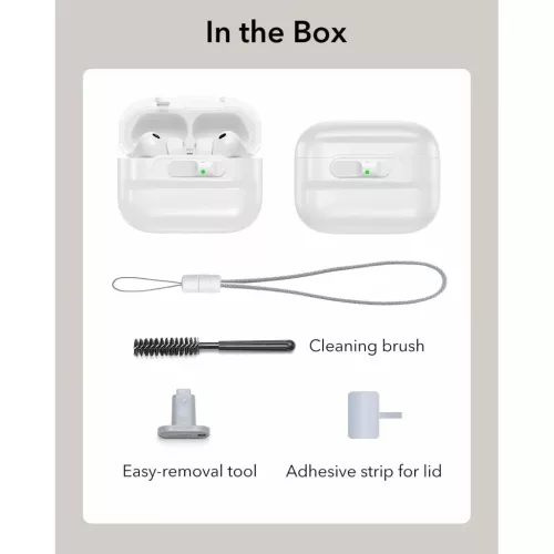 Apple AirPods Pro 3 Fehér ESR Pulse Magnetic FlickLock tok-4894240292136 4 kép