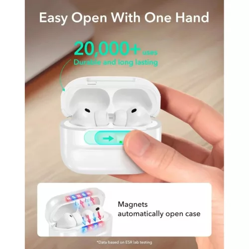 Apple AirPods Pro 3 Fehér ESR Pulse Magnetic FlickLock tok-4894240292136 6 kép
