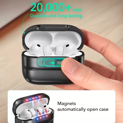 Apple AirPods Pro 3 Titánium ESR Pulse Magnetic FlickLock tok-4894240292150 4 kép