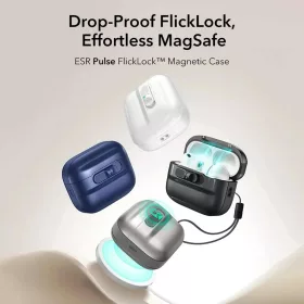  Apple AirPods Pro 3 ESR - Pulse Magnetic FlickLock - Sötétkék tok-4894240292075 2 kép