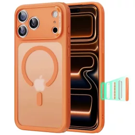 iPhone 17 Pro Frosted Orange ESR Classic Hybrid HaloLock tok