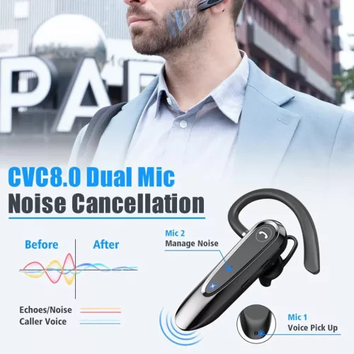 Premium Bluetooth Headset Techsuit (THB54) - Bluetooth, dupla mikrofon-5949419347090 4 kép