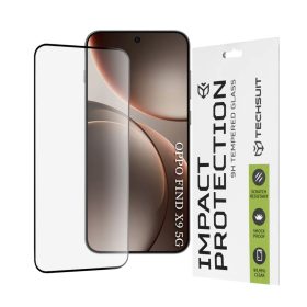   Oppo Find X9 Fekete Techsuit 111D Teljes Borító / Teljes Ragasztás Üveg üvegfólia