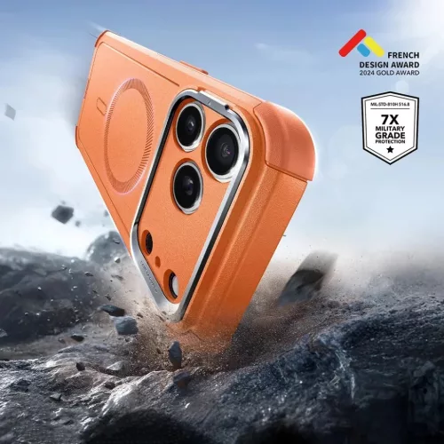 iPhone 17 Pro ESR Cyber Armor Kickstand Narancssárga tok-4894240291696 4 kép