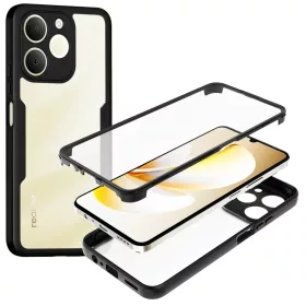   Realme Note 70T Techsuit - ColorVerse 360 Series + Képernyővédő - Fekete tok