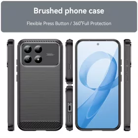 Xiaomi Poco F8 Pro Techsuit - Carbon Silicone - Fekete tok-5949419350502 2 kép