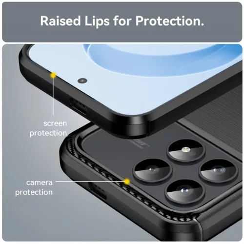 Xiaomi Poco F8 Pro Techsuit - Carbon Silicone - Fekete tok-5949419350502 4 kép