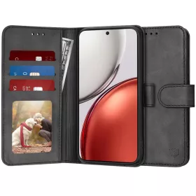 Honor Magic8 Lite - Techsuit - Diary Book - Fekete tok