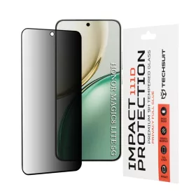   Honor Magic8 Lite Techsuit - 111D Privacy Full Glue - Black üvegfólia