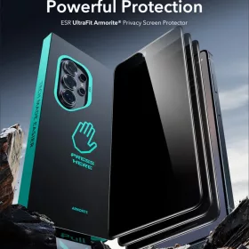 Samsung Galaxy S26 Ultra Fekete ESR Armorite képernyővédő privát -4894240297797 2 kép