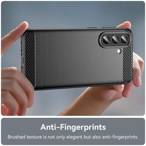 Samsung Galaxy A57 5G Carbon Silicone Techsuit - Fekete tok-5949419353435 3 kép