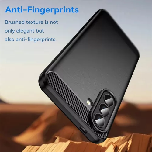 Samsung Galaxy A57 5G Carbon Silicone Techsuit - Fekete tok-5949419353435 5 kép