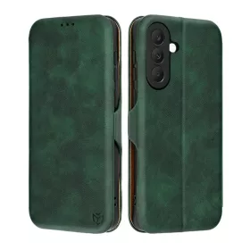 Samsung Galaxy A37 5G Zöld Techsuit Safe Wallet Plus tok