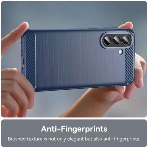 Samsung Galaxy A57 5G Kék Techsuit Carbon szilikon tok-5949419353176 5 kép