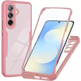    Samsung Galaxy A57 5G Pink Techsuit ColorVerse 360 Series tok + képernyővédő