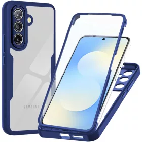    Samsung Galaxy A57 5G Kék Techsuit ColorVerse 360 Series + üvegfólia tok