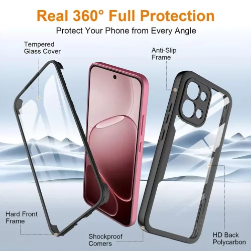 Oppo A6 Pro 4G / A6 Pro 5G Fekete Techsuit - ColorVerse 360 Series + K-5949419351509 2 kép