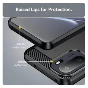 OnePlus 15R Fekete Techsuit Carbon Silicone tok-5949419353657 2 kép