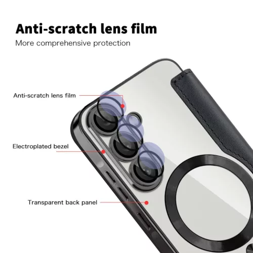  Samsung Galaxy A37 5G Fekete Techsuit SmartMag fliptok-5949419354128 3 kép