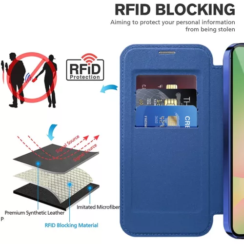  Samsung Galaxy A37 5G Kék Techsuit SmartMag fliptok-5949419354081 5 kép