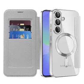  Samsung Galaxy A37 5G Szürke Techsuit SmartMag Fliptok