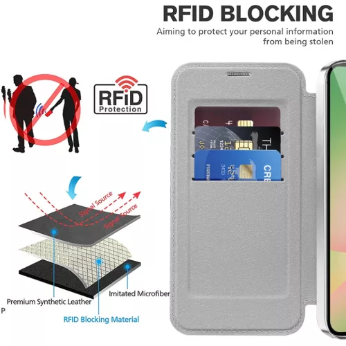  Samsung Galaxy A37 5G Szürke Techsuit SmartMag Fliptok-5949419354067 5 kép