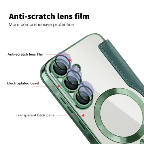  Samsung Galaxy A57 5G Zöld Techsuit SmartMag fliptok-5949419354005 3 kép
