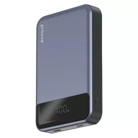   Proove Power Bank Hoodman (PBH120010003) - Type-C, Lightning, Mágneses, LED Kijelzővel, Qi, 20W, 10000mAh - Szürke