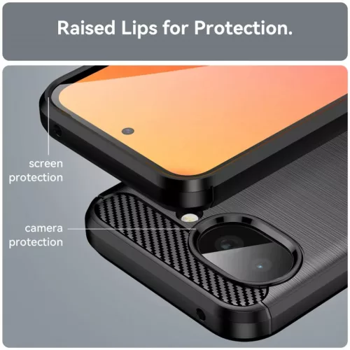 Xiaomi Redmi Note 15 Pro 5G Fekete Techsuit Carbon Silicone tok-5949419354999 2 kép