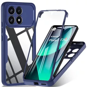   Xiaomi Poco F8 Pro Techsuit - ColorVerse 360 Series + Képernyővédő - Kék tok