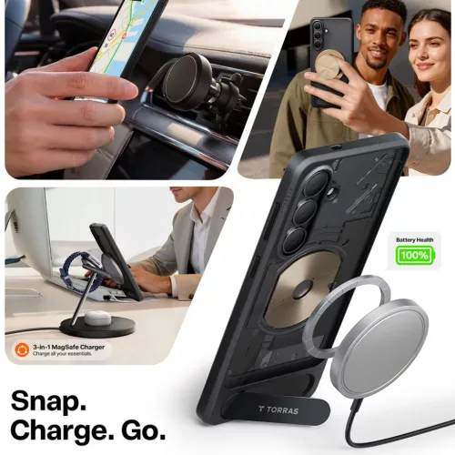 Samsung Galaxy S26 Fekete Torras Pstand tok-6938075647131 7 kép