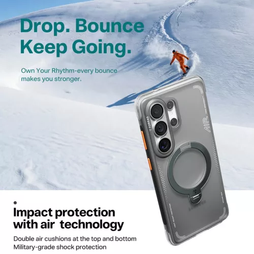 Samsung Galaxy S26 Ultra Árnyékfekete Torras Ostand Spin Air Series -6938075647230 3 kép
