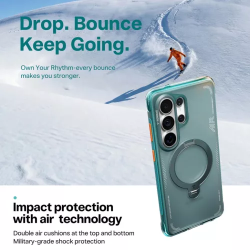 Samsung Galaxy S26 Ultra Glacier Green Torras Ostand Spin Air Series t-6938075647247 3 kép