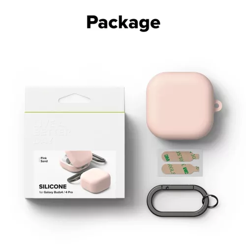 Ringke - Szilikon - Samsung Galaxy Buds 4 Pro - Pink Sand tok-8800328816770 7 kép