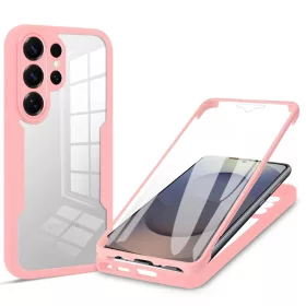   Samsung Galaxy S26 Ultra Pink Techsuit ColorVerse 360 Sorozat + Kijelzővédő tok
