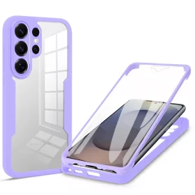   Samsung Galaxy S26 Ultra Lila Techsuit - ColorVerse 360 sorozat + kijelzővédő tok