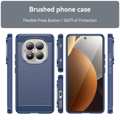 Xiaomi Redmi Note 15 Pro 5G Kék Techsuit Carbon Silicone tok-5949419358553 5 kép