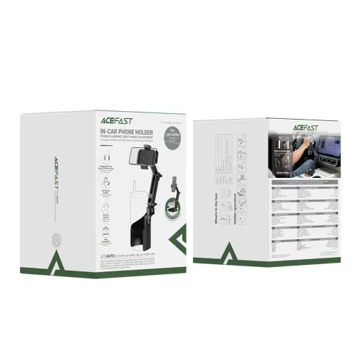 Acefast - Autós tartó (D63) - 2 talppal, Megbízható mellső, Egygo-6974316285861 7 kép