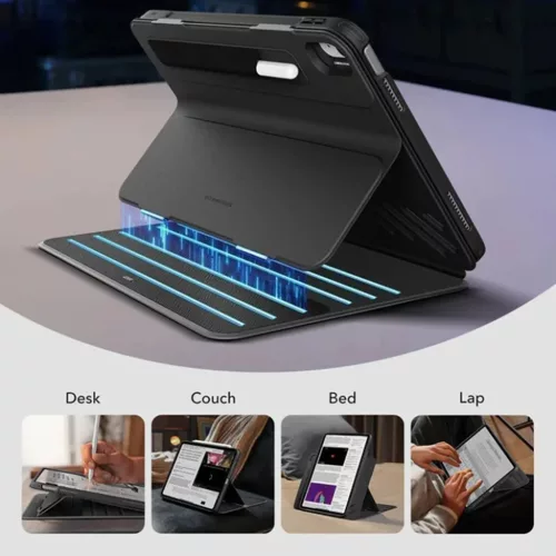 iPad 10 (2022) 10.9 / 11 (2025) / 12 (2026) Fekete ESR - Shift Magneti-4894240249512 3 kép