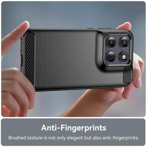 Techsuit - Carbon Szilikon - Motorola Moto G77 - Fekete tok-5949419360877 5 kép