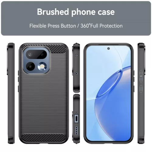 Techsuit - Karbon Szilikon - Realme 16 Pro - Fekete tok-5949419360754 6 kép