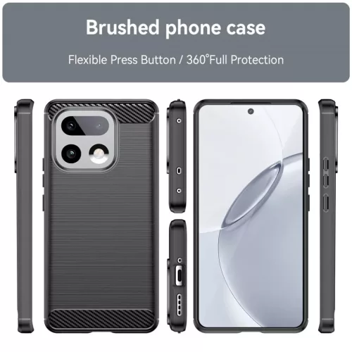 Techsuit - Carbon Silicone - Realme 16 Pro+ - Fekete tok-5949419360747 6 kép