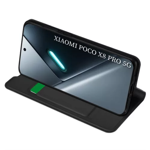 Xiaomi Poco X8 Pro Fekete Techsuit Magskin Fliptok-5949419360495 2 kép
