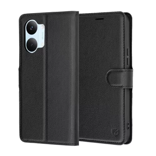 Techsuit - Bőr Fliptok - Xiaomi Poco X8 Pro Max - Fekete tok-5949419360426 1 kép